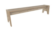 Uilenbank 180 cm grey craft oakTangara Groothandel voor de Kinderopvang Kinderdagverblijfinrichting